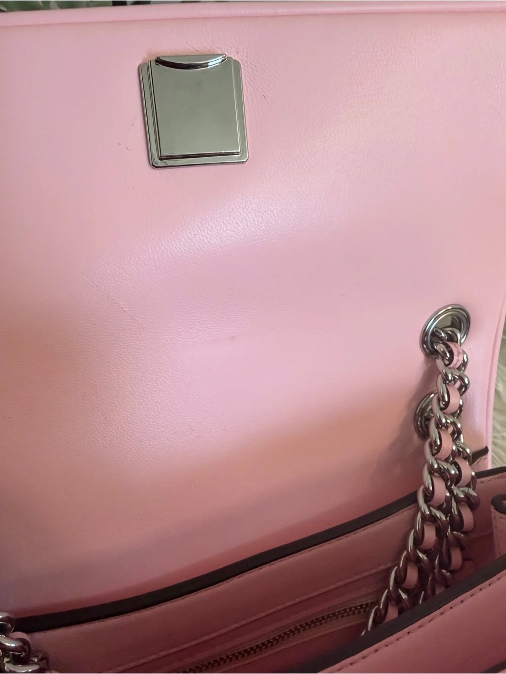 Tory Burch Small Fleming Soft Convertible Shoulder Bag Pink/ Silver
